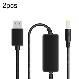 2pcs DC 5V To 9V USB Booster Cable Mobile Power Monitoring Power Cord