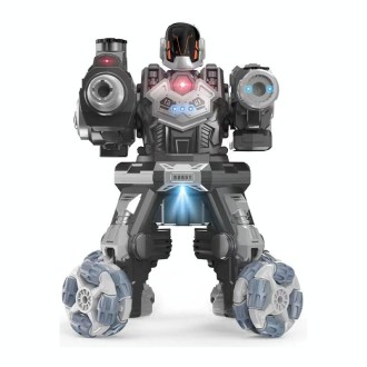 JJR/C R26 2.4G Remote Control Smart Battle Spray Robot, Specification:Single Control(Silver)