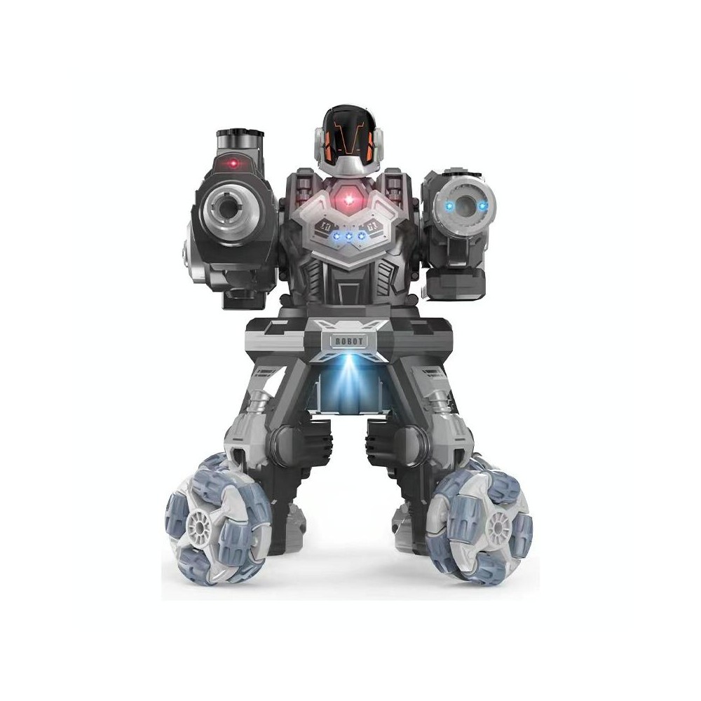 JJR/C R26 2.4G Remote Control Smart Battle Spray Robot, Specification:Single Control(Silver)