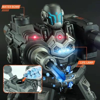 JJR/C R26 2.4G Remote Control Smart Battle Spray Robot, Specification:Single Control(Silver)