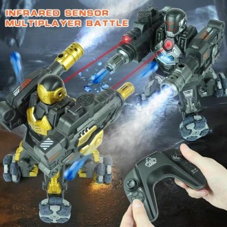 JJR/C R26 2.4G Remote Control Smart Battle Spray Robot, Specification:Single Control(Silver)