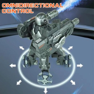 JJR/C R26 2.4G Remote Control Smart Battle Spray Robot, Specification:Single Control(Silver)