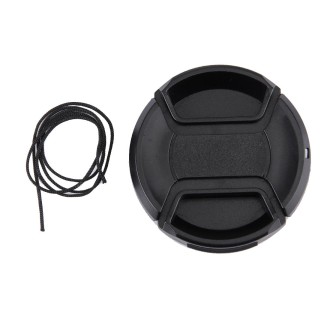 55mm Center Pinch Camera Lens Cap(Black)