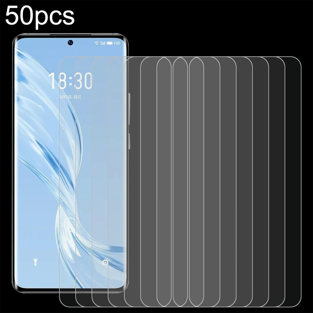 For Meizu 20 Pro 50pcs 0.26mm 9H 2.5D Tempered Glass Film