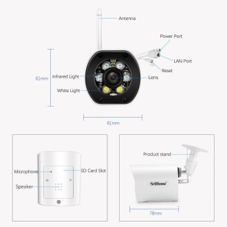 SriHome SH034C 4.0MP AI Humanoid Tracking WiFi Outdoor Surveillance Camera(UK Plug)