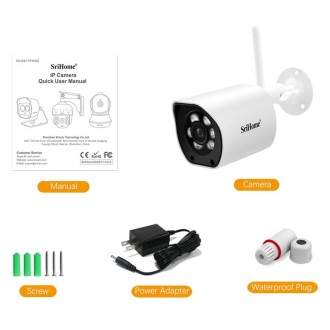 SriHome SH034C 4.0MP AI Humanoid Tracking WiFi Outdoor Surveillance Camera(UK Plug)