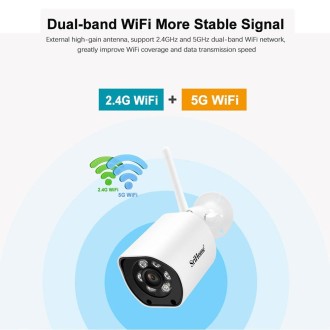 SriHome SH034C 4.0MP AI Humanoid Tracking WiFi Outdoor Surveillance Camera(UK Plug)