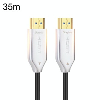 2.0 Version HDMI Fiber Optical Line 4K Ultra High Clear Line Monitor Connecting Cable, Length: 35m(White)