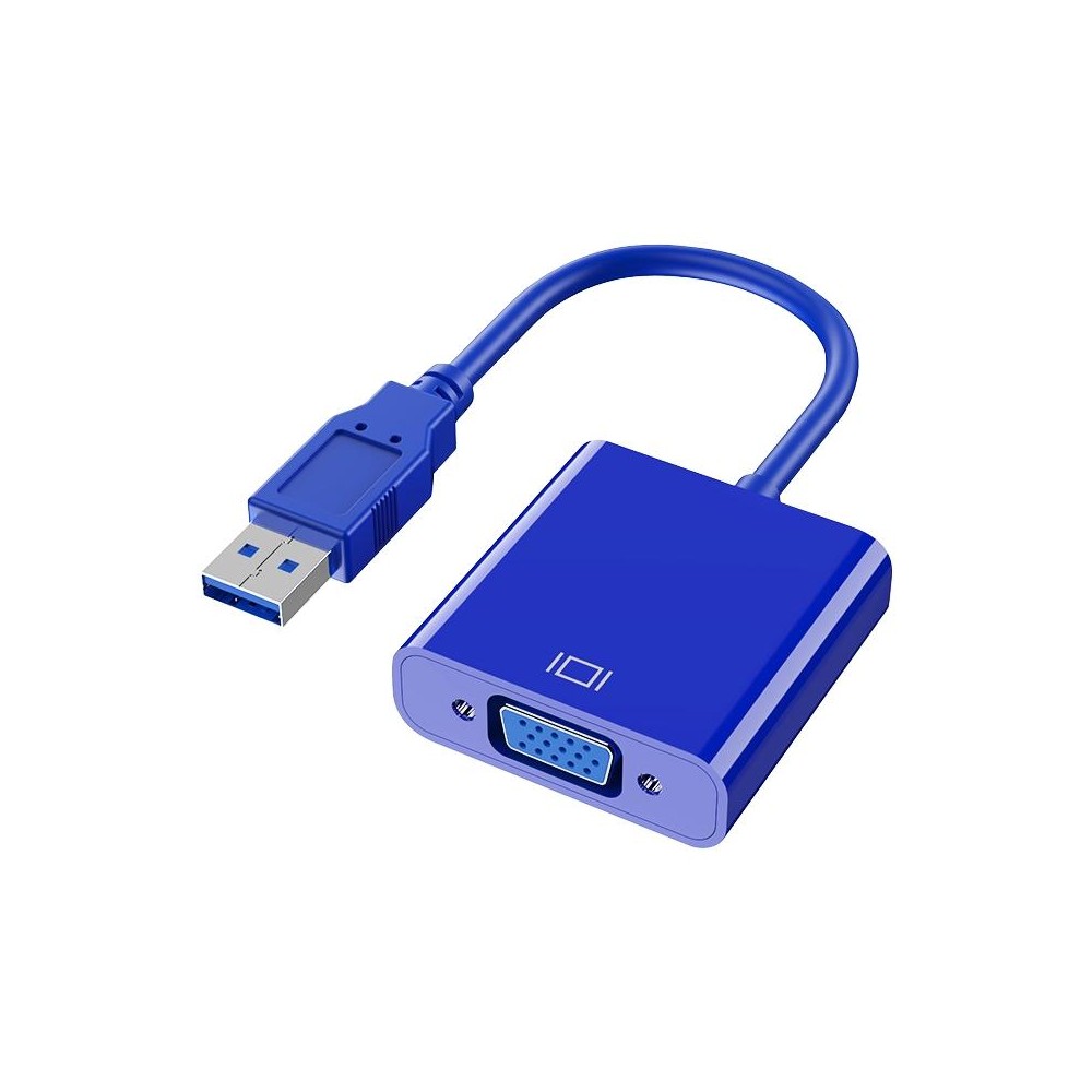 HW-1501 USB to VGA HD Video Converter (Blue)