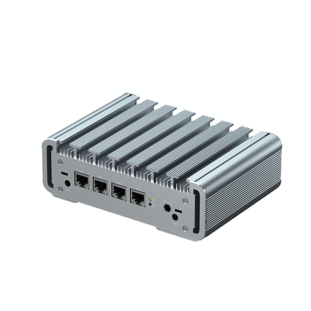 HYSTOU PO9B-J4125-4L Embedded Intel Celeron J4125 Processor Four Network Ports Mini Host, Specification:16GB+256GB+1TB