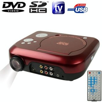 Home Theater Portable DVD Projector with TV Receiver Function (PAL / NTSC / SECAM), AV IN / OUT and Game Function, Support SD / 