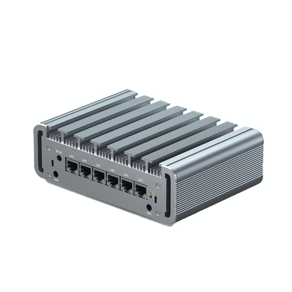 HYSTOU PO9B-J4125-6L Embedded Intel Celeron J4125 Processor Six Network Ports Mini Host, Specification:8GB+128GB