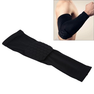 1 PC Beehive Shaped Sports Collision-resistant Lycra Elastic Elbow Support Guard, Size: M(Black)