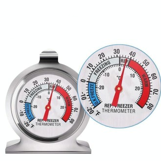 2 Inch Stainless Steel Refrigerator Thermometer Freezer Thermometer