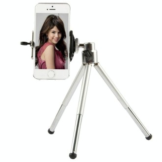 Portable 360 Degree Rotating Mobile Phone Shooting Tripod(Silver)