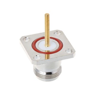 NKF Brass N Female Connector with 4 Holes Flange Frame RF Adapter