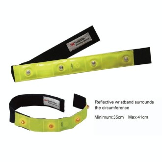 2 PCS 4 LED Lights Safety Run Reflective Arm / Leg Bands(Yellow)