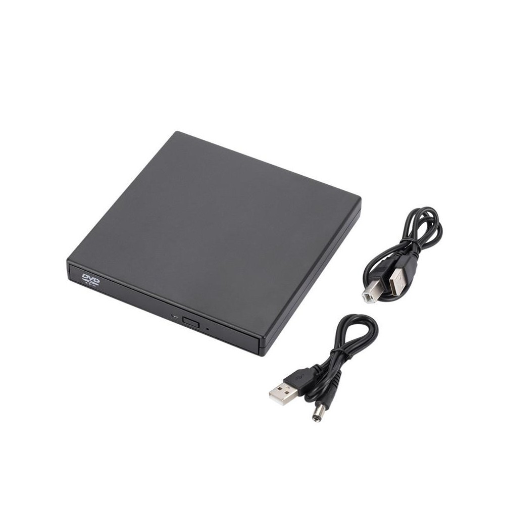 External USB2.0 DVD Optical Drive Notebook Desktop All-In-One CD Burner(Black)