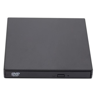 External USB2.0 DVD Optical Drive Notebook Desktop All-In-One CD Burner(Black)