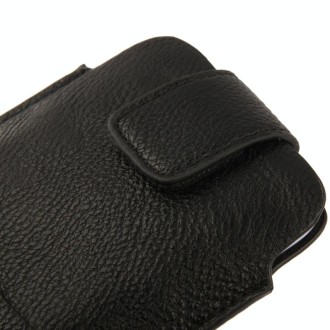 Universal Leather Case Pocket Sleeve Bag with Earphone Pocket for Galaxy Note II / N7100 / i9220 (Black)