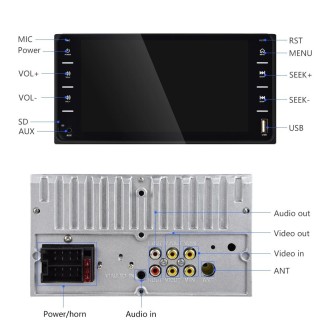 848V 16 7 inch Multi-touch Screen Car GPS Navigator, Support TF Card / USB / AUX / MP5 Player / Android & iPhone Mirror Links(Bl