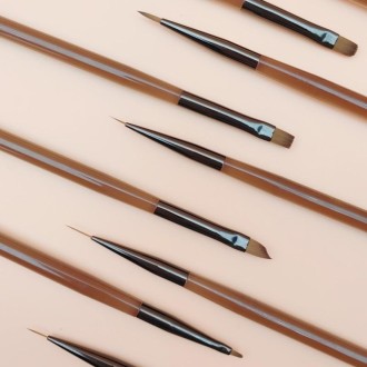 Brown Nail Art Pen Set Colorful Drawing Tools, Style: Double Head Pen