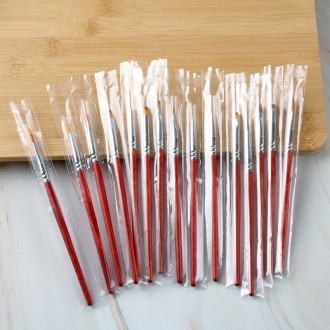 15pcs/set Wooden Rod Nail Brush Beauty Armor Tools Color Painting Pen Drawing Pen