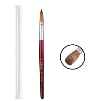 Red Wood Handle Kolinsky Hair Nail Art Brush No. 18 