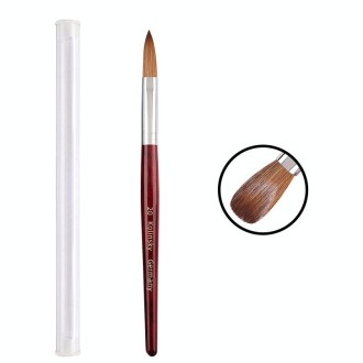 Red Wood Handle Kolinsky Hair Nail Art Brush No. 20 