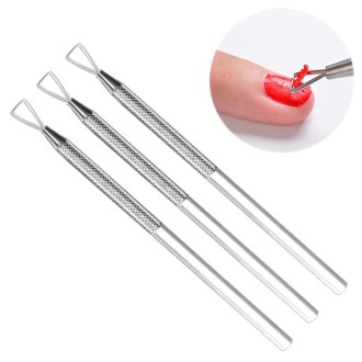 3 PCS Stainless Steel Nail Tool Steel Push and Remove Nail Polish Glue Phototherapy Glue Unloading Knife