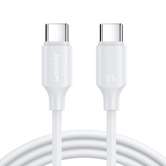 JOYROOM S-CC060A9 60W USB-C/Type-C to USB-C/Type-C Fast Charging Data Cable, Length: 1m(White)