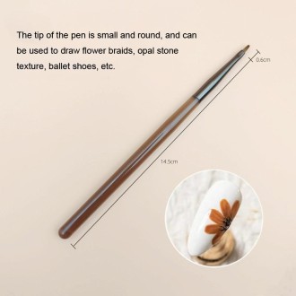 Brown Nail Art Pen Set Colorful Drawing Tools, Style: Petals Pen