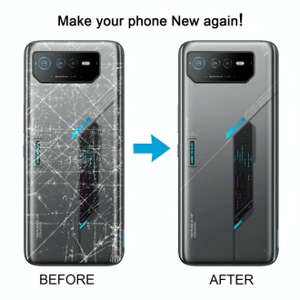 For Asus ROG Phone 6D AI2203 Battery Back Cover with LCD(Grey)