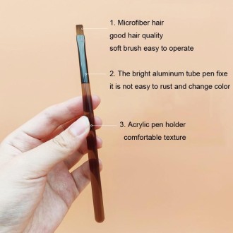 Brown Nail Art Pen Set Colorful Drawing Tools, Style: Flat Head Fen