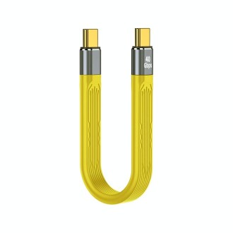 100W 40Gbps USB-C/Type-C to USB-C/Type-C FPC Flexible Data Cable, Length: 13.8cm(Yellow)