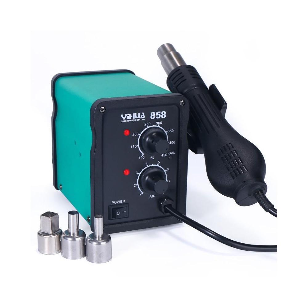 YIHUA 858 AC 220V Adjustable Temperature & Air Flow Hot Air Gun