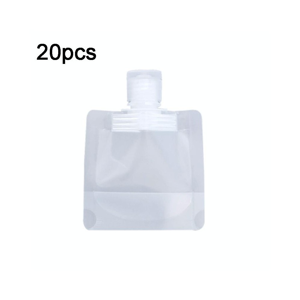 20pcs Travel Refillable Empty Squeeze Pouch Lotion Shampoo Squeezable Bags, Spec: 30ml