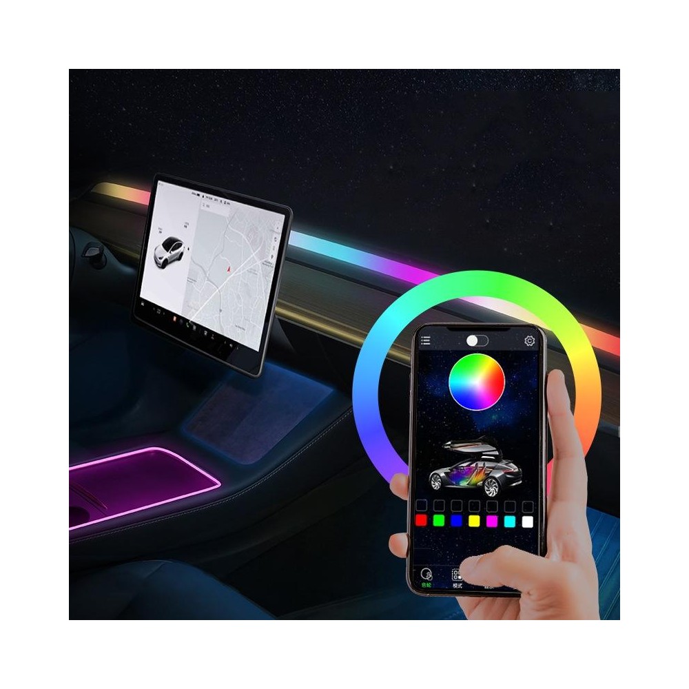 For Tesla Model3/Y Car Dashboard APP To Control Colorful Ambient Lights(CZY-429)