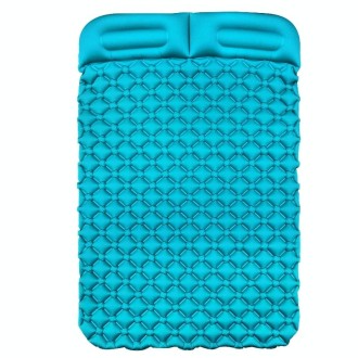 Ordinary Type Outdoor Camping Peripheral Inflatable Cushion Portable TPU Inflatable Double Bed, Size: 195 x 119 x 16cm(Peacock B