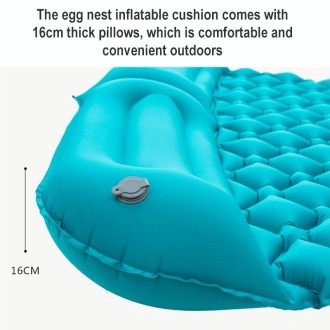 Ordinary Type Outdoor Camping Peripheral Inflatable Cushion Portable TPU Inflatable Double Bed, Size: 195 x 119 x 16cm(Peacock B