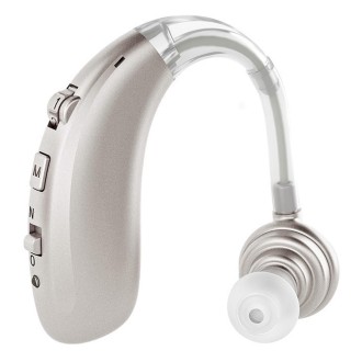 USB Charging Earhook Noise Reduction Hearing Aid Sound Amplifier(Silver)