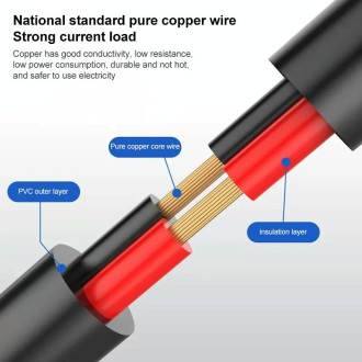 0.37m 4 in 1 DC Female to DC Male Power Connection Extension Cable