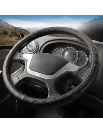 45cm Leather Truck Steering Wheel Cover(Black Line)