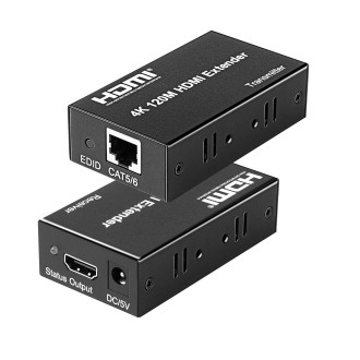 4K HDMI to RJ45 Network Extender, Transmission Distance: 200m(Black)