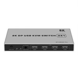 8K KYSW59 60HZ DP USB KVM Switch 2-in-1 Computer Sharing Device