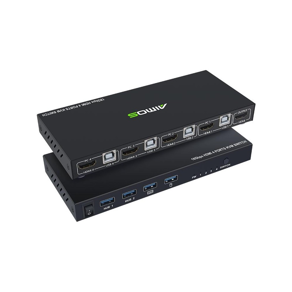 AIMOS AM-KVM401 4K 60Hz HDMI 4 In 1 Out KVM Switch