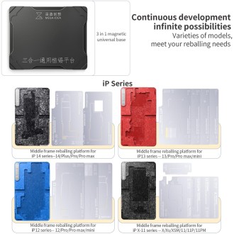 For iPhone X-11 Pro Max Qianli Mega-idea Multi-functional Middle Frame Positioning BGA Reballing Platform