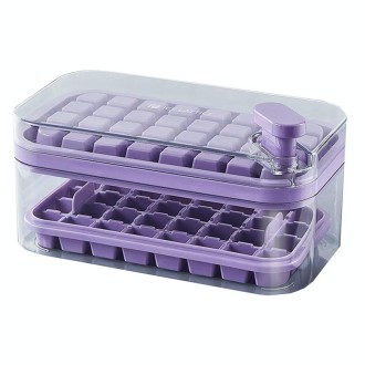 Freezing Molds For Home Refrigerator Homemade Food Grade Pressing Boxes, Color: Purple Double Layer