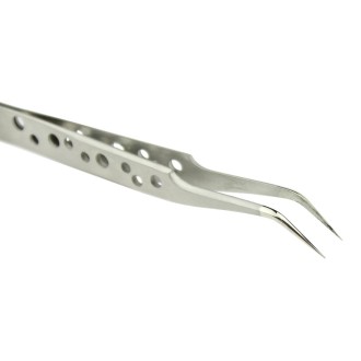 JIAFA JF-602 High-strength Curved Tip Tweezers(Silver)