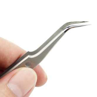 JIAFA JF-602 High-strength Curved Tip Tweezers(Silver)